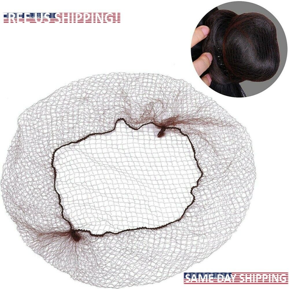 NEW 5+ Invisible BROWN Hair Nets Bun Cover Elastic Edge FREE SAME DAY US SHIPPIN Unbranded Does Not Apply