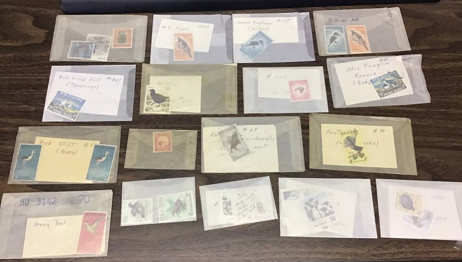 LOT  - Small Vintage New Zealand Postage Stamps Bundle Без бренда