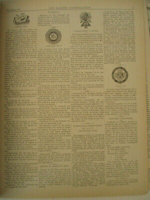 Masonic Constellation Freemasonry Antique Newspaper Knights Templar Mason 1890-1 Без бренда - фотография #7