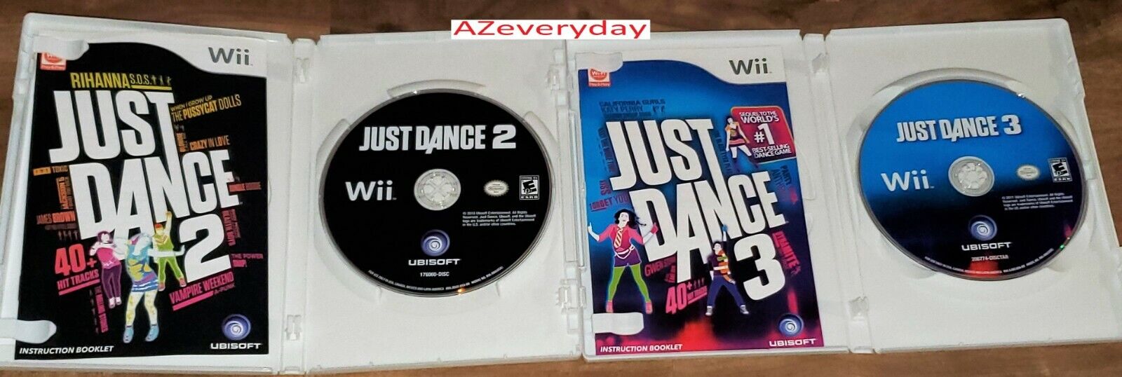 Just Dance 2 3 Wii game LOT COMPLETE_Music Dancing_song BUNDLE_kid BEST BUY ed Без бренда 008888176060 - фотография #3