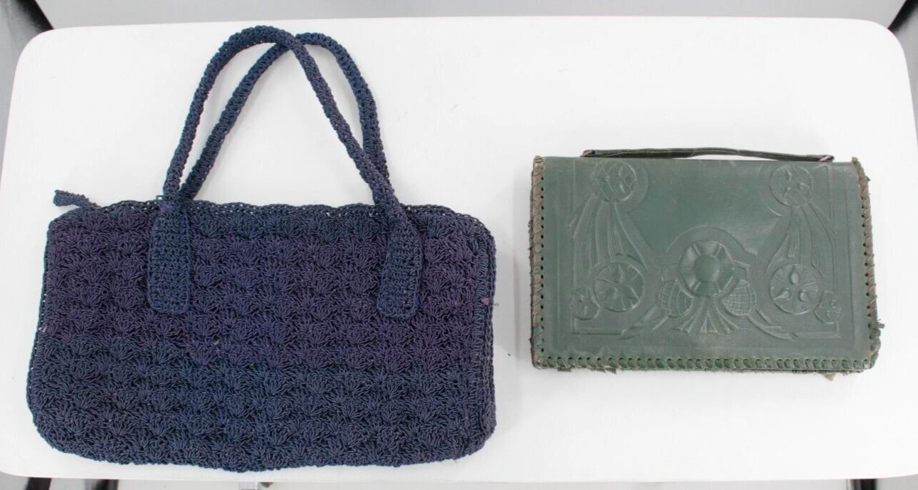 Vtg Women's Purse Lot Of 18 Hand Bags 30s To 50s Era 1930s 1950s Purses Unbranded - фотография #7