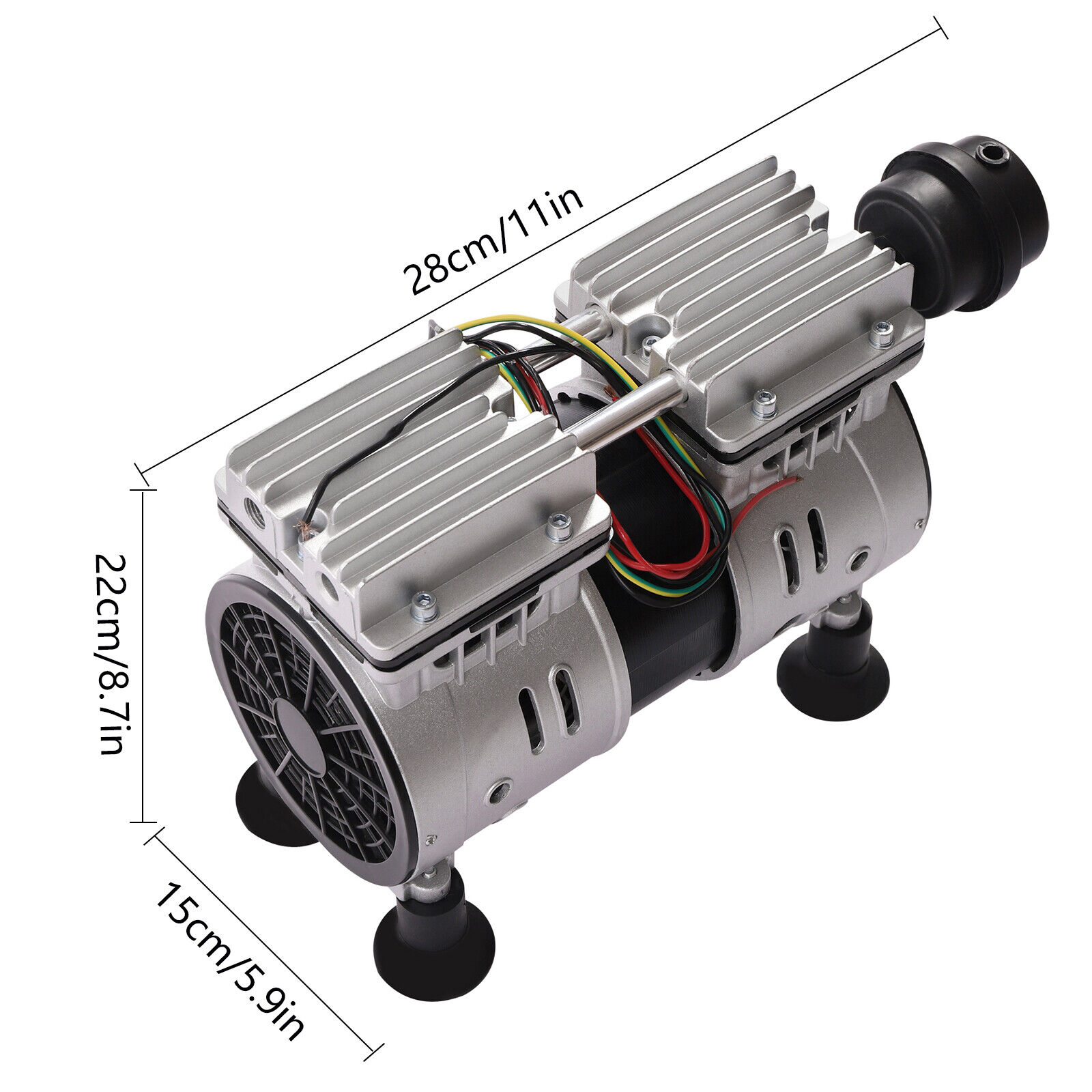 550W Oilless Diaphragm Vacuum Pump Industrial Oil Free Vacuum Pump 2 Cylinders Unbranded Does not apply - фотография #5