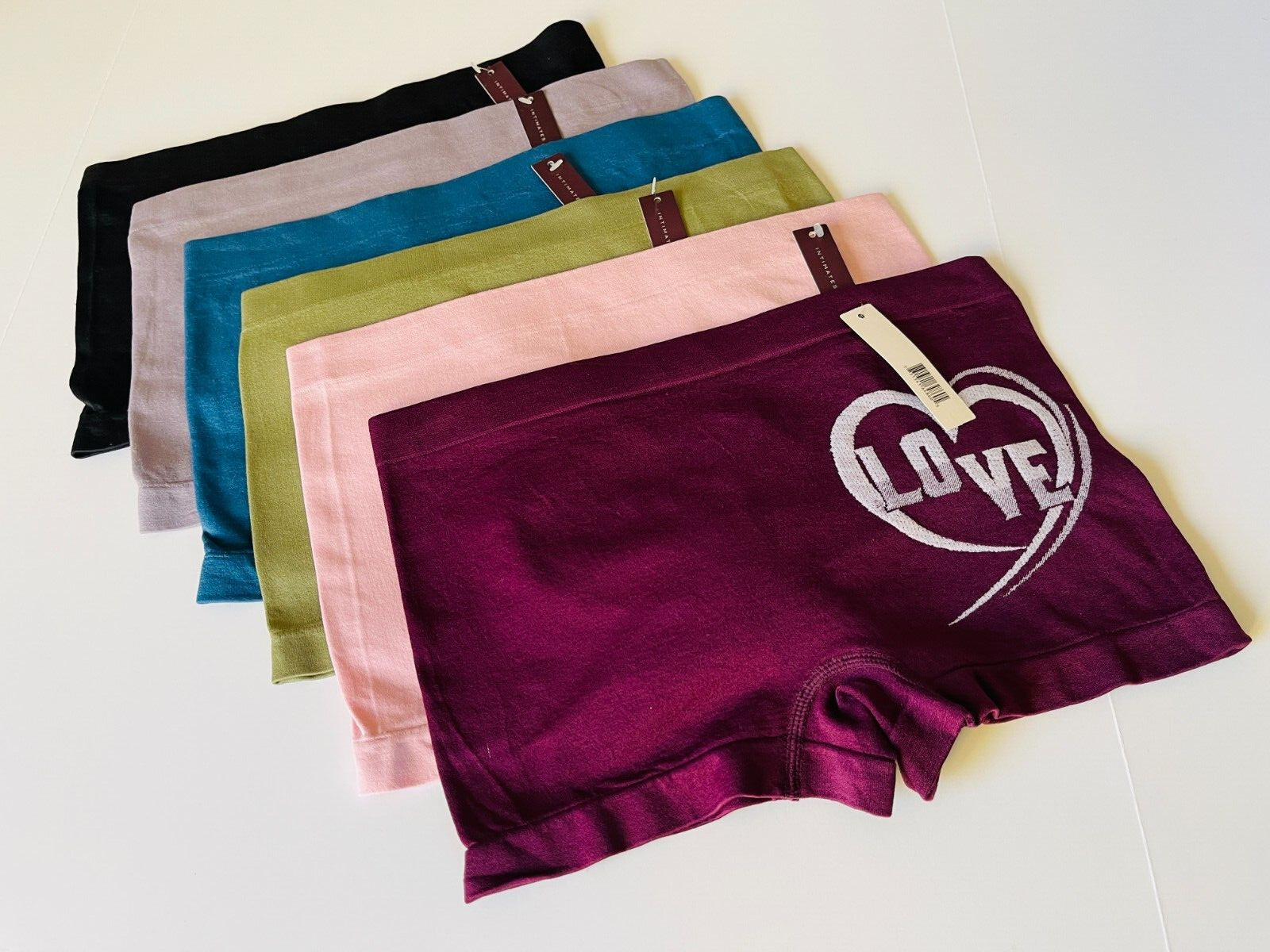 6 Sexy Love Seamless Boyshort Panties Women Underwear Briefs Boy Shorts One Size Sofra LP0224SB-6pcs - фотография #2