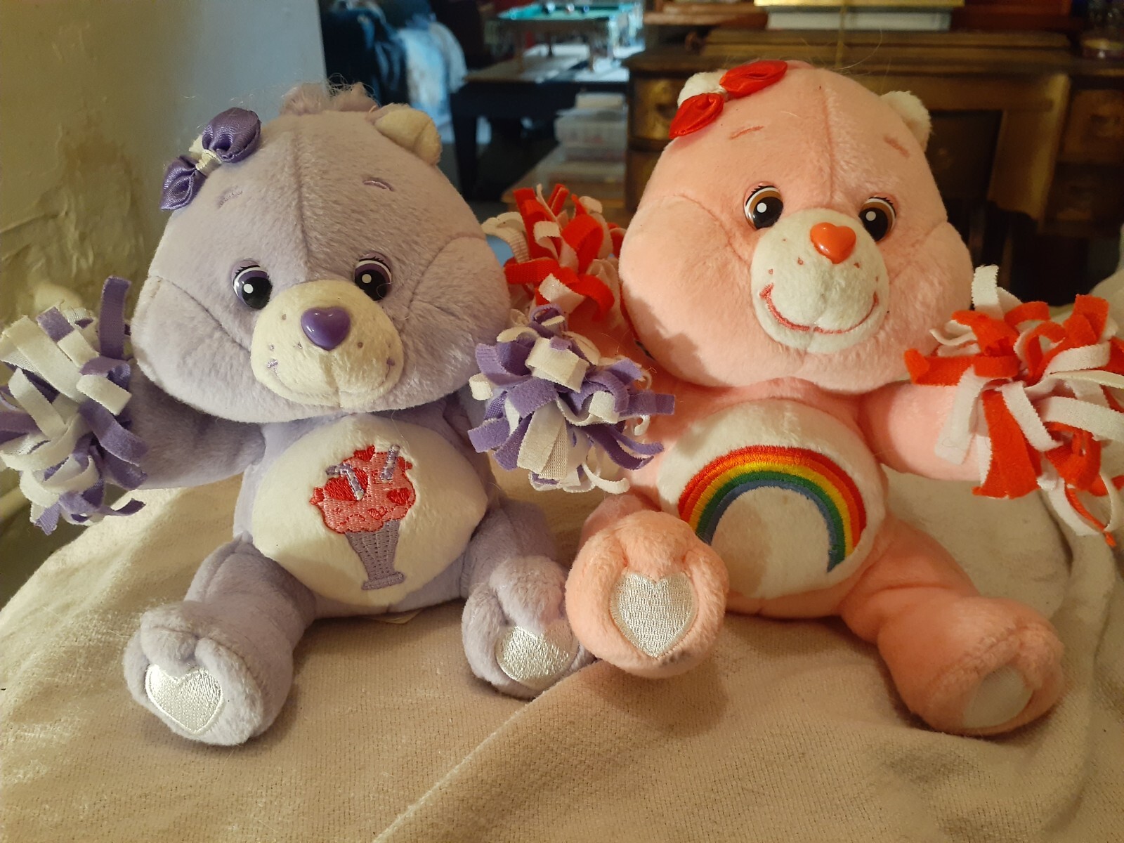 (2) 2004 Care Bears Varsity Celebration Collection Cheer Bear Play Along - фотография #11