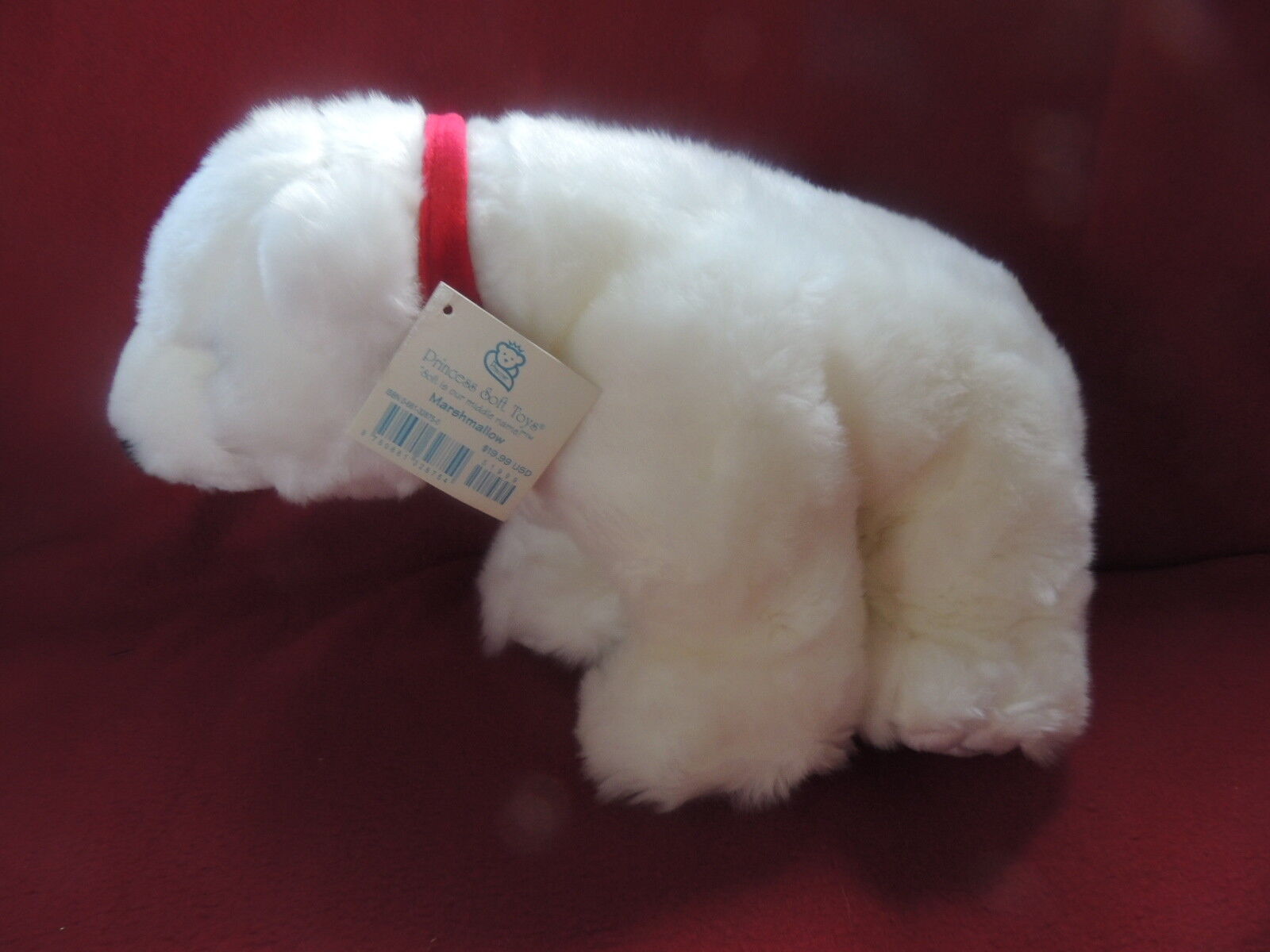 NEW Princess Soft Toys Marshmallow Borders Polar Bear 14" Plush Stuffed Animal Princess Soft Toys
