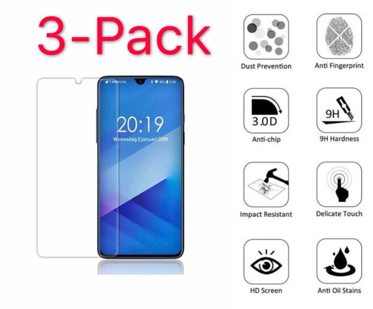 3-Pack Premium Tempered Glass Screen Protector For Samsung Galaxy A20 A30 A50 Unbranded Does Not Apply