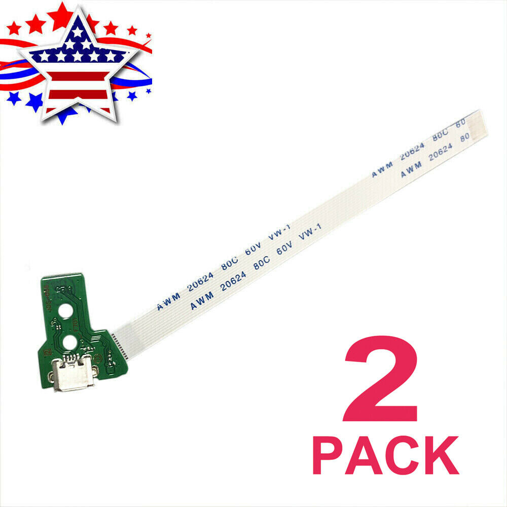 2X USB Charging Port Board +Flex Ribbon Cable JDS-055 For Sony Playstation 4 PS4 Unbranded JDS-055