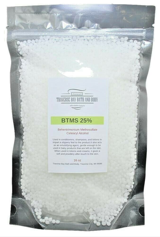 BTMS  25% Conditioning Emulsifier. Resealable stand-up moisture barrier pouch. Traverse Bay Bath and Body - фотография #12