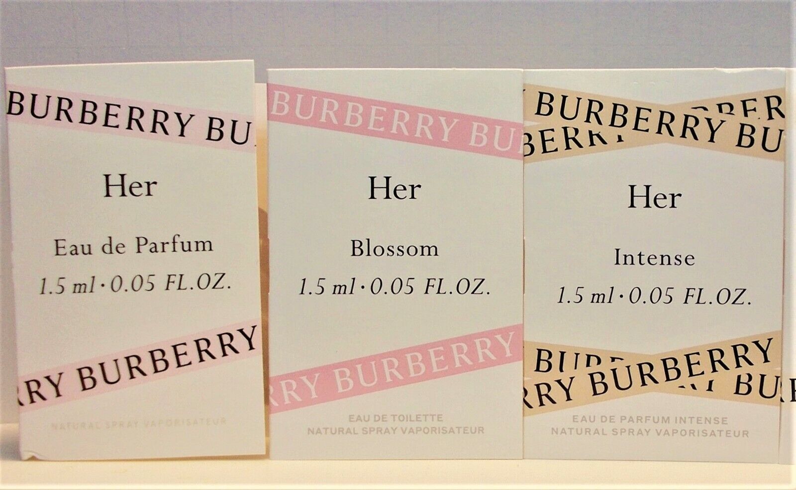 Burberry Her EDP, Burberry Her Intense, Burberry Her Blossom Sample Vial Set  Burberry none