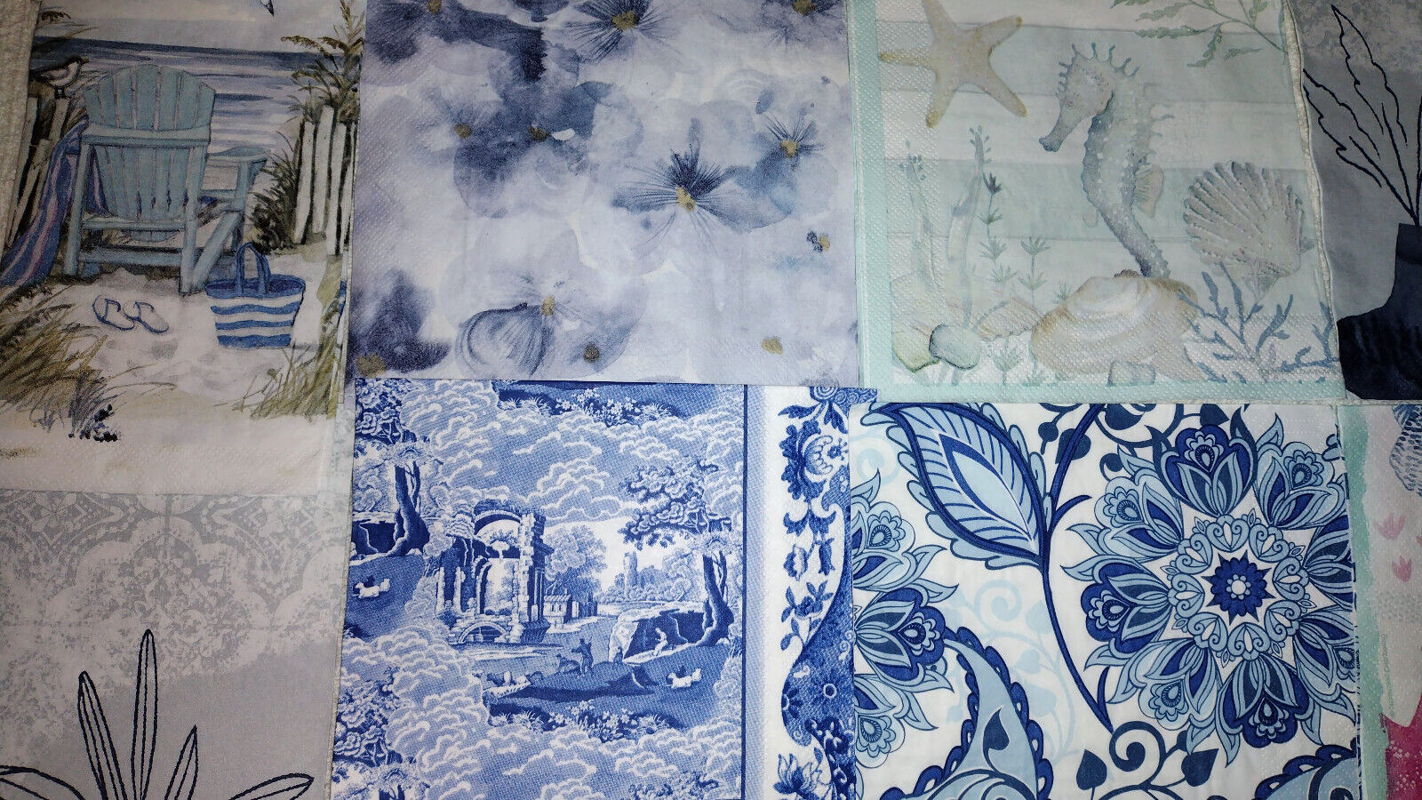 39 WATER NATURE SOOTHING BLUES ~ LOT SET MIXED Paper Napkins ~ Decoupage Crafts Без бренда - фотография #5