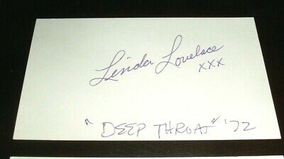 Linda Lovelace Harry Reems Autographed Index Card Lot RARE TOGETHER Deep Throat Без бренда - фотография #3