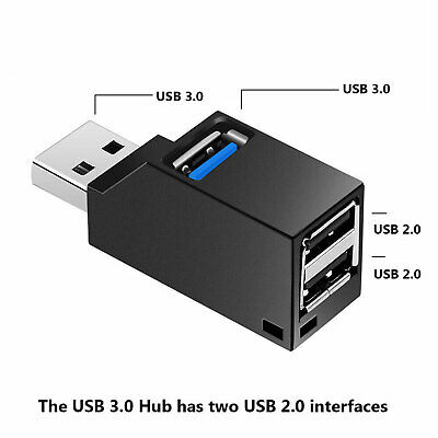 2 Pcs 3 Port USB 3.0 Hub Portable High Speed Splitter Box For PC Notebook Laptop Wowpartspro Does Not Apply - фотография #4