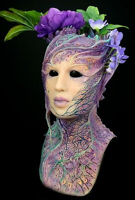  "Flower Fairy"  Halloween Silicone Mask, NEW Hand Made, Pro High Quality Mask Без бренда - фотография #3