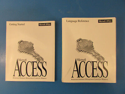 Lot of 2 - Microsoft Office/Access Language Reference & Getting Started Manual Microsoft