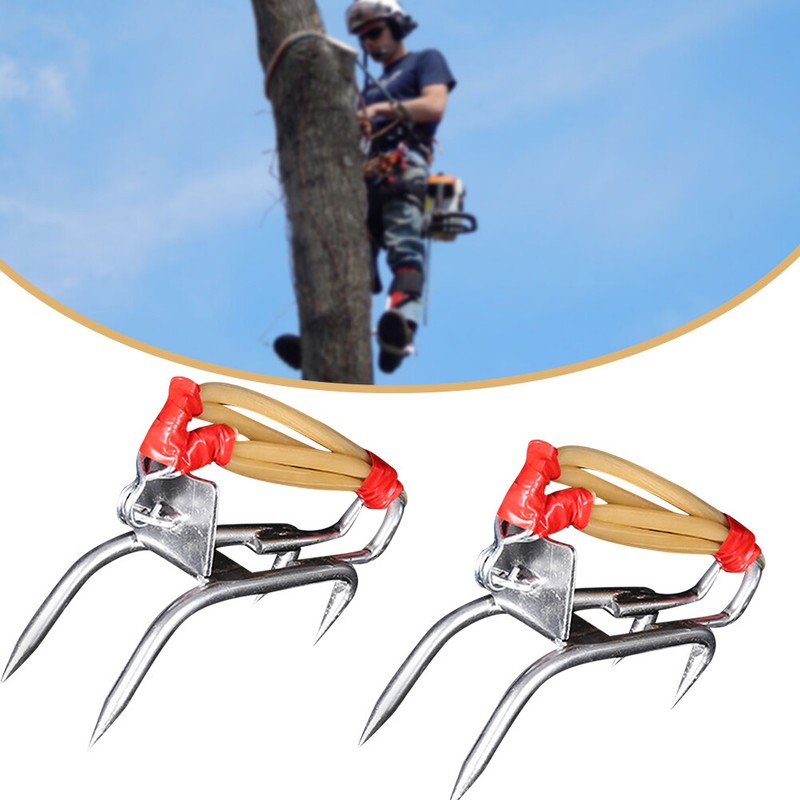 2Pcs Tree Climbing Spikes Shoes Set Stainless Steel Claw Hard Tree Climbing Tool Unbranded Does Not Apply - фотография #7