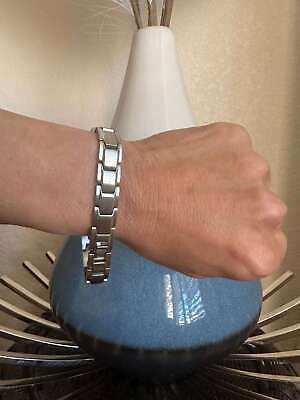 Silver Magnetic Bracelet Women Restore Balance Energy Power Joy Christmas Gift Q Unbranded - фотография #3