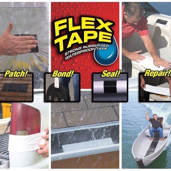 Flex Tape 4" x 5' Super Strong Rubber Waterproof Adhesive Sealant Patch Leaks Flex Seal Does Not Apply - фотография #3