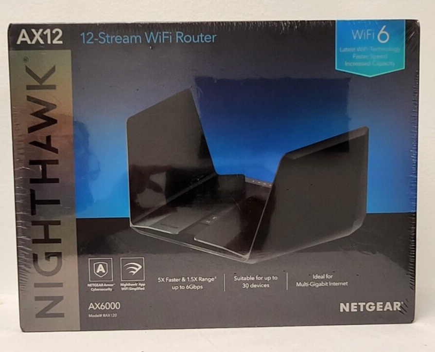 NETGEAR Nighthawk WiFi 6 Router (RAX120) 12-Stream Dual-Band Gigabit Router NETGEAR RAX120-100NAS - фотография #4