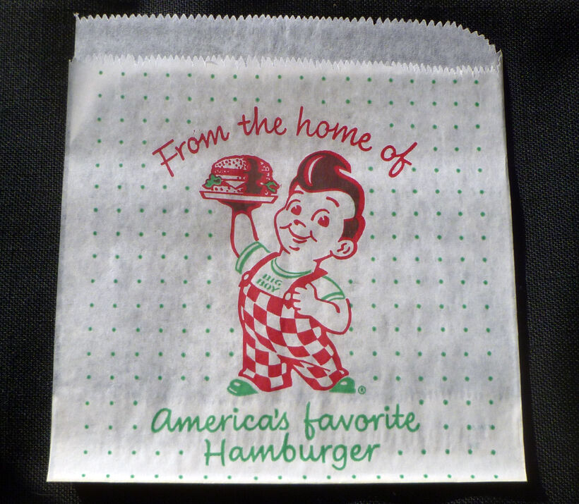 ~ RARE & vintage Bobs BIG BOY wax HAMBURGER sandwich BAG ~ lot of 6 UNUSED NOS Big Boy - фотография #2