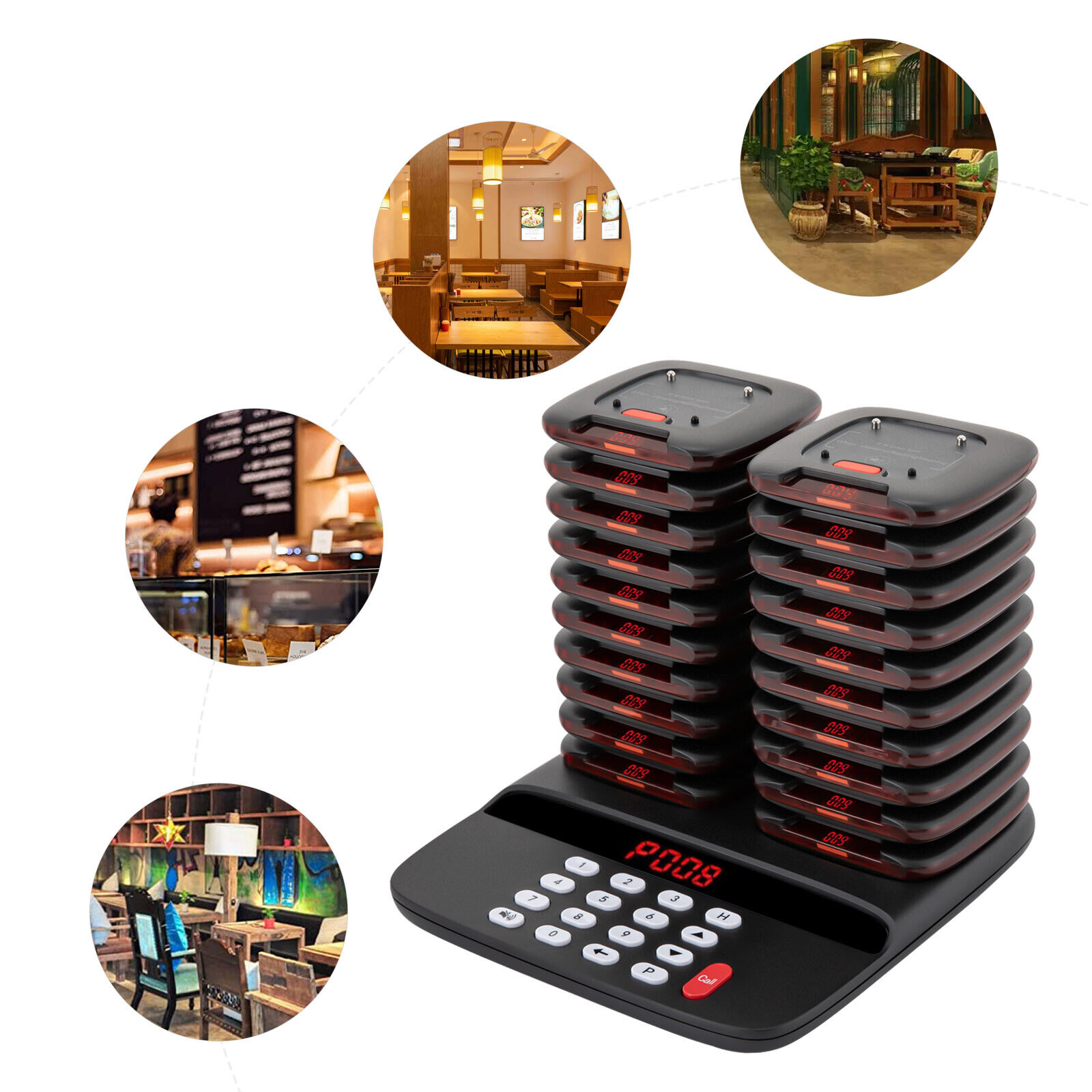 20 Restaurant Pagers Wireless Guest Paging System Queuing Calling Beepers US Unbranded - фотография #3