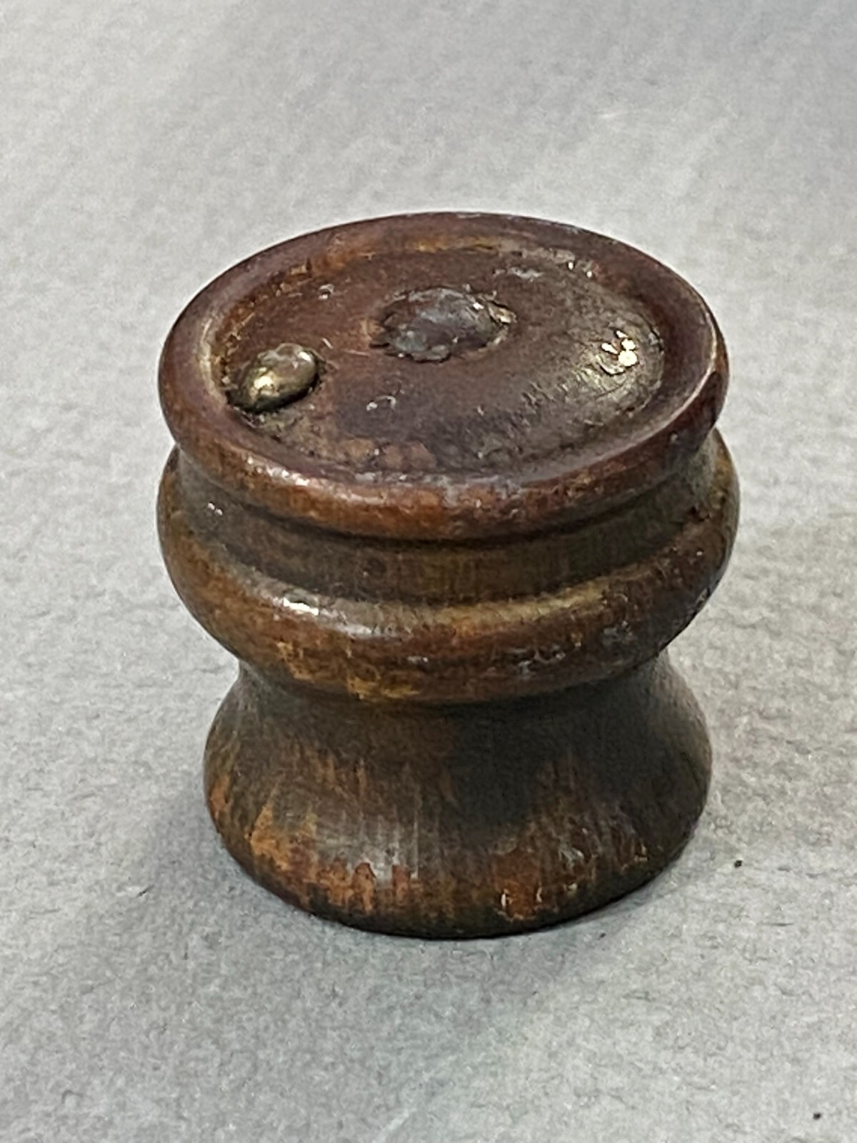 3 Matching Antique Vintage Wood Radio Knobs w/ Center Dot Design, c. 1930’s Philco RCA Crosley Zenith Silvertone Airline Atwater Kent GE ++ - фотография #5