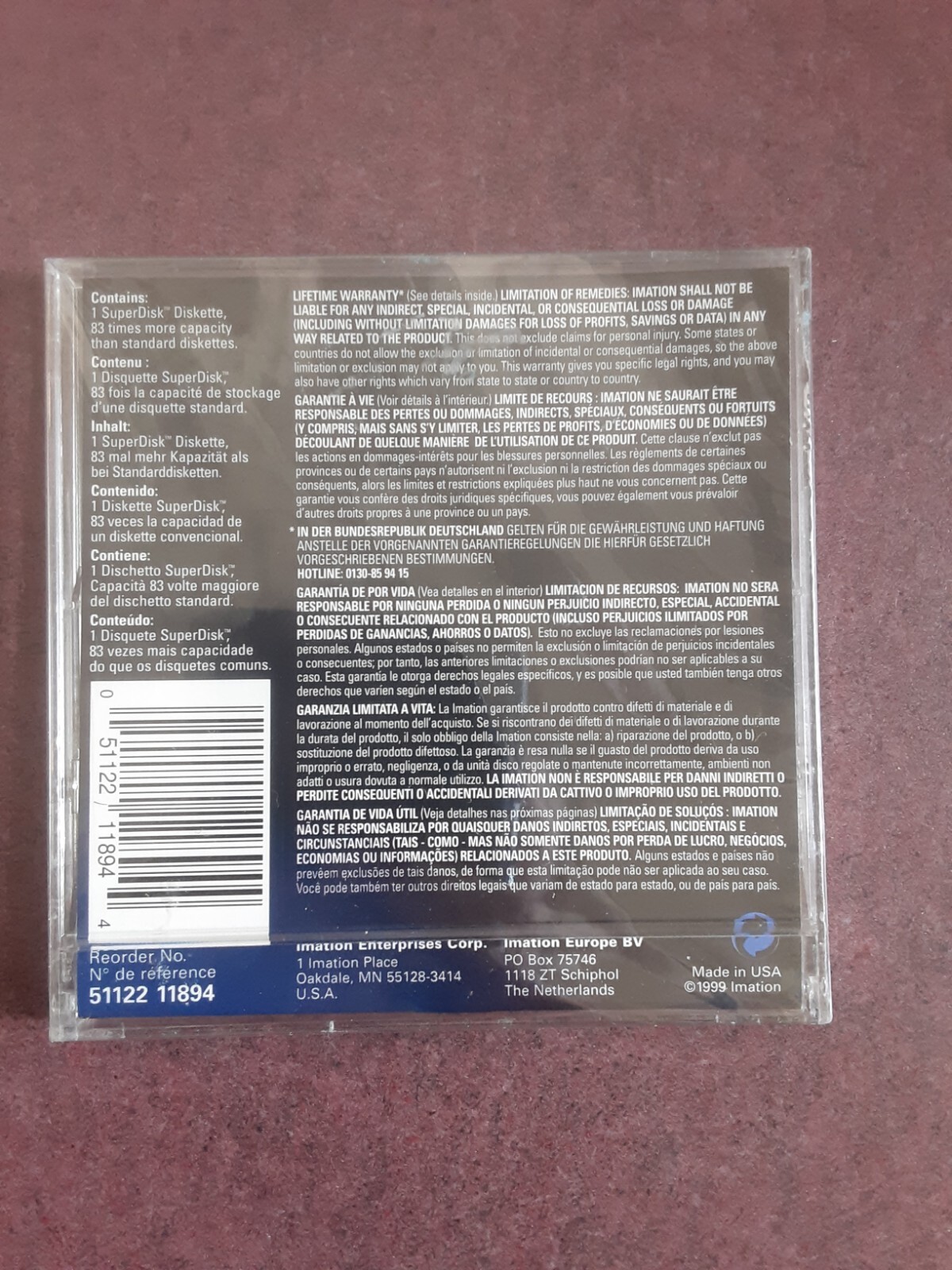 Lot of 5 Imation SuperDisk 120MB Disks Super Disk SEALED Imation - фотография #3