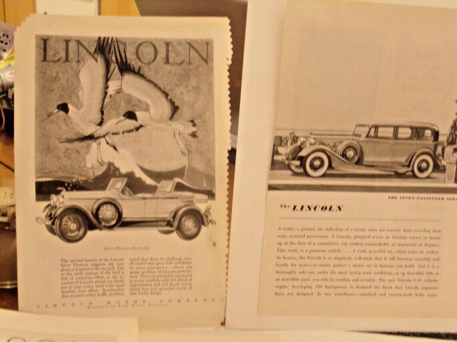 1910-1930 Lincoln Cars, Automobile Advertising Print, Re-Sell 25 Collectible ads Без бренда Cabriolet - фотография #5
