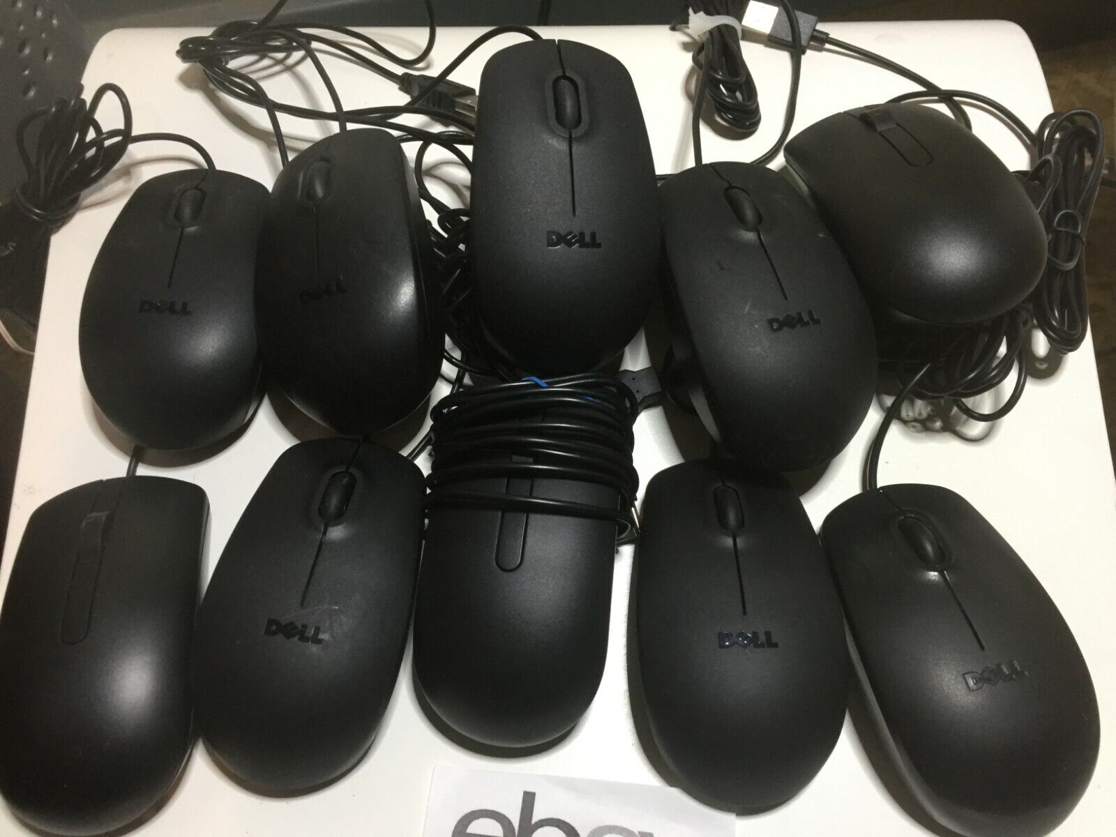 Lot of 10 Dell Black USB Optical Mouse w/ Scroll Wheel 11D3V 5Y2RG 356WK 9RRC7  Dell MS111-P 5Y2RG 11D3V RGR5X KW2YH