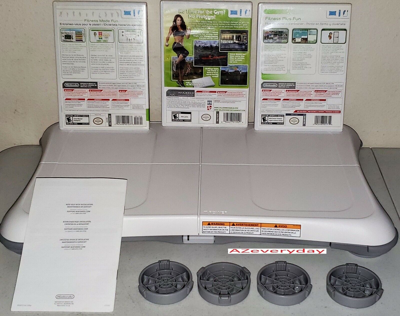 Wii Fit Balance Board Plus 3 game LOT/bundle RISER/feet WORKOUT_Exercise_Fitness Nintendo 2123240 - фотография #2