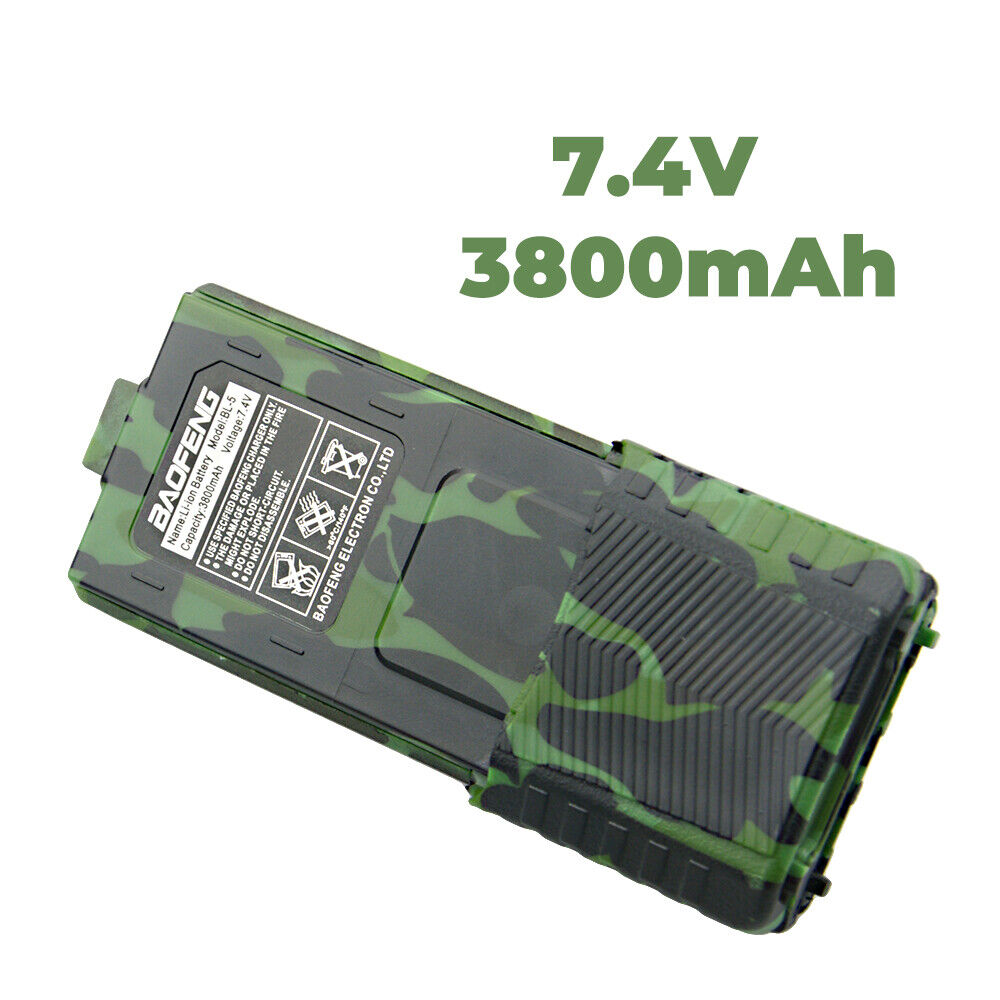 2X Brand New Baofeng UV5R series 7.4v 3800mAh Li-ion Extended Battery Camo Green Baofeng Does Not Apply - фотография #3
