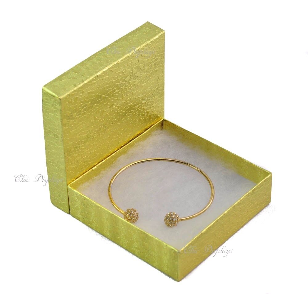 12pc Gold Gift Boxes Cotton Filled Jewelry Boxes Bracelet Gift Boxes Gold Boxes Unbranded - фотография #2