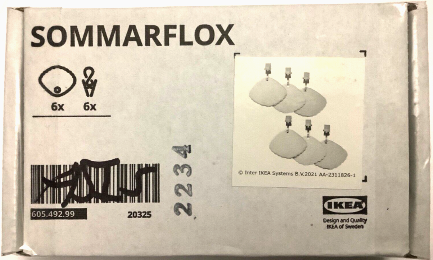 IKEA SOMMARFLOX Stainless Steel 6 pack Tablecloth Holder 605.492.99 ikea 605.492.99