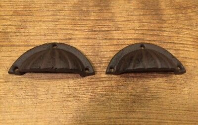 Antique Seashell Cast Iron Cup Shaped Cabinet Pulls (Set of Two) 0184-0034 Без бренда 0184-0034