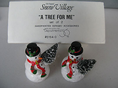 NEW SNOW VILLAGE "A TREE FOR ME" SET OF 2 #5164-0 (DEPARTMENT 56) Без бренда