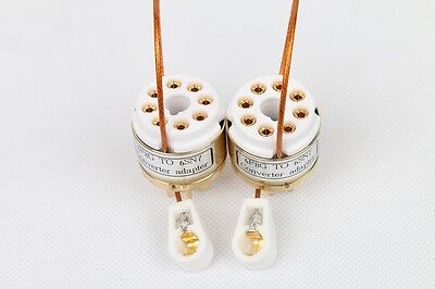 2piece TOP GOLD PLATED 6F8G 6C8G TO 6SN7 6SL7 TUBE CONVERTER ADAPTER Unbranded/Generic Does Not Apply