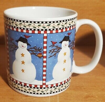 Sakura SNOWMAN Mug set of 4, Debbie Mumm, Christmas, Excellent Sakura SNOWMAN - фотография #4