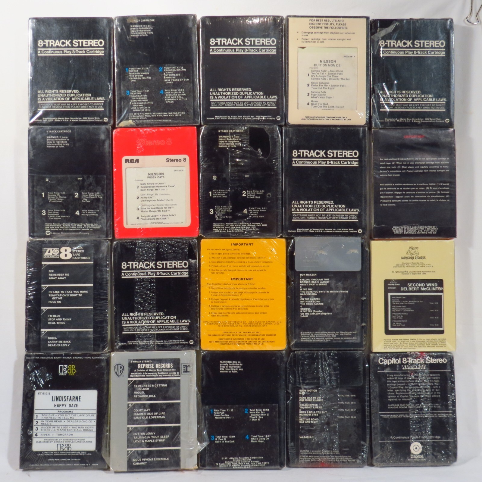 LOT of 20 (#3) US 8-Track tapes STILL SEALED - Rock, Soul, Folk, Jazz Без бренда - фотография #2