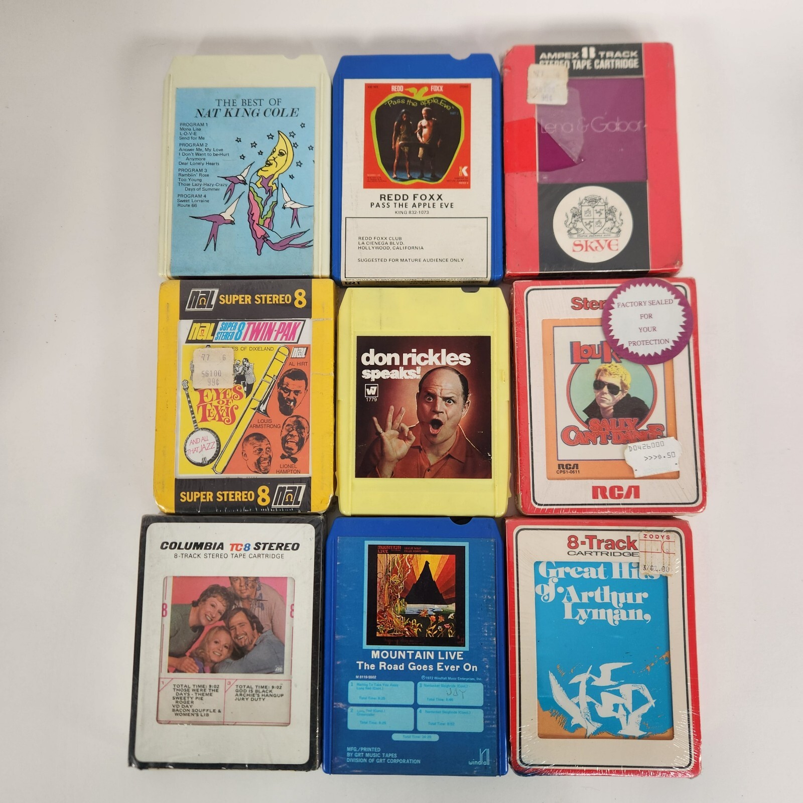 8-Track Tape Lot Rock Jazz Comedy Abba Lou Reed Mountain Nat King Cole Untested Без бренда - фотография #2