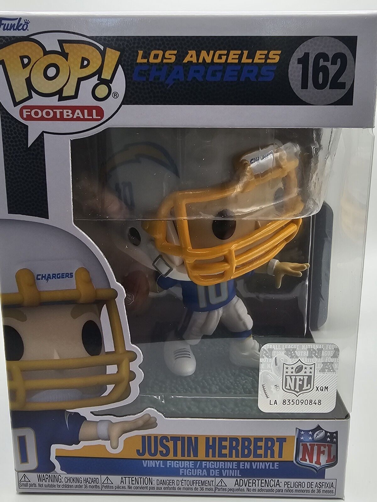 Justin Herbert Funko Pop #162 with 2020 Prism RW-4 Silver Rookie Wave CSG Mint 9 Prism 57406