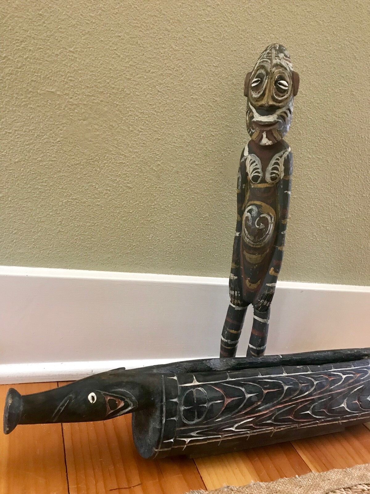 TWO Ethnographic Oceania New Guinea carvings Без бренда - фотография #9