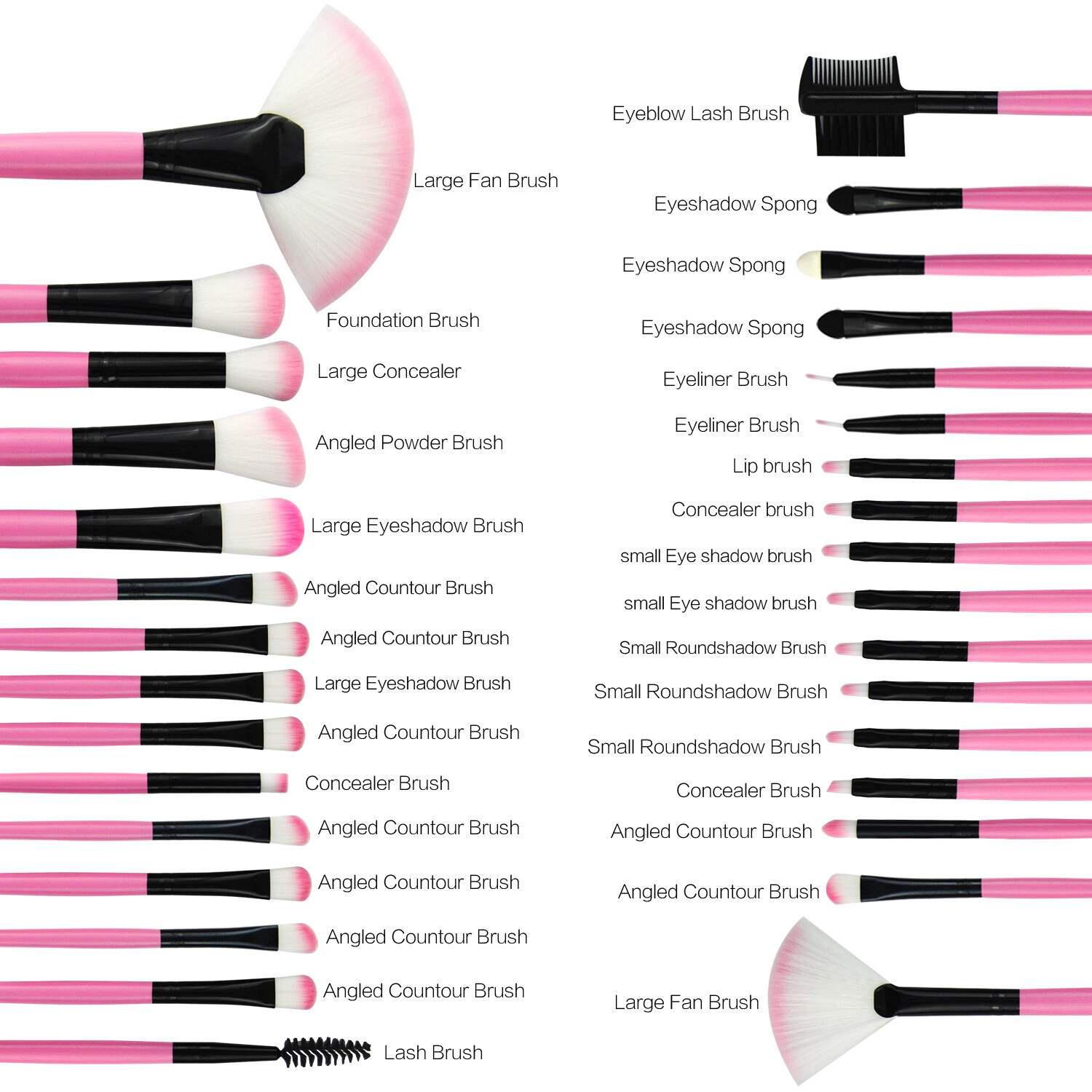 7~32Pcs Professional Makeup Brushes Set Eyeshadow Lip Powder Brush Cosmetic Tool YUWAKU Does not apply - фотография #10