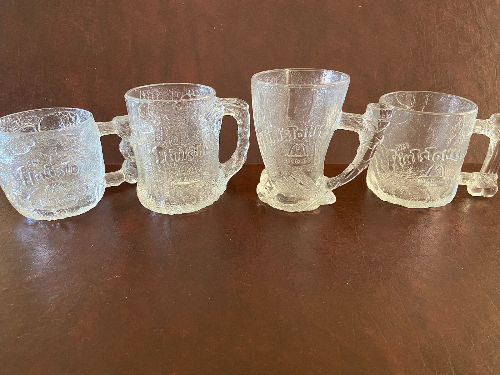 McDonald's Flintstones Collectible Drinking Glasses -Complete Set of 4 McDonald's