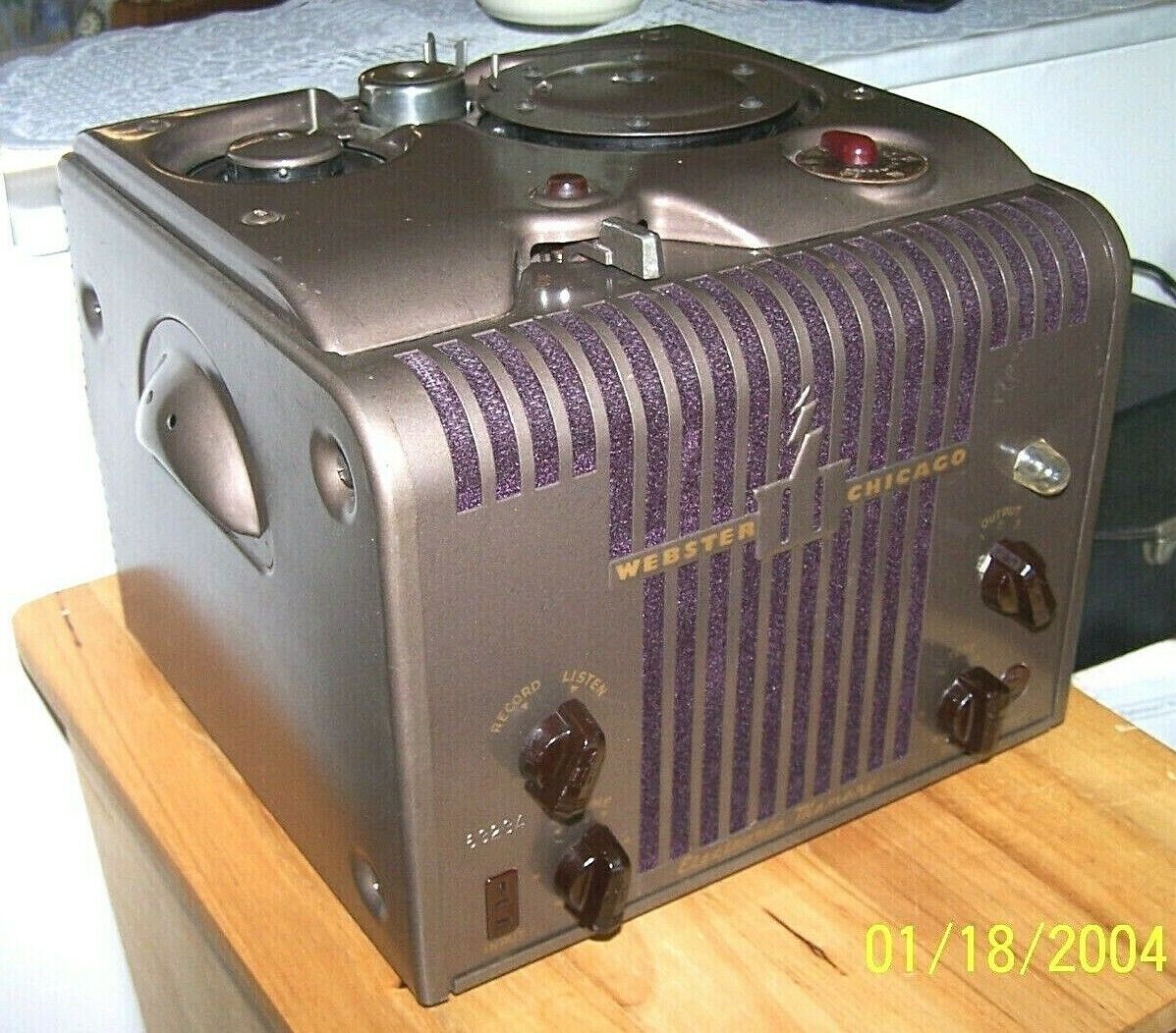 Webster Chicago Wire Recorder Very Good Record & Playing   Restored and Ready Webster-Chicago 181-1R