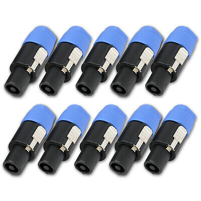 10PCS Speakon Connector 2 Pole Male Plug Compatible for Audio Loudspeaker Cable Unbranded Does Not Apply