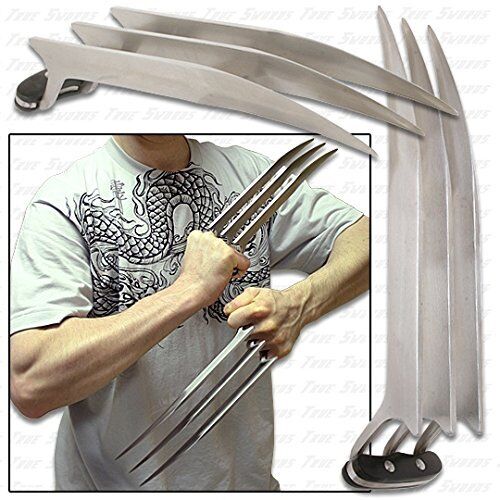 1 Pair (2 pcs) Full Size 9.45" Stainless Steel Wolverine Wolf Claws 2 lbs  Superstores