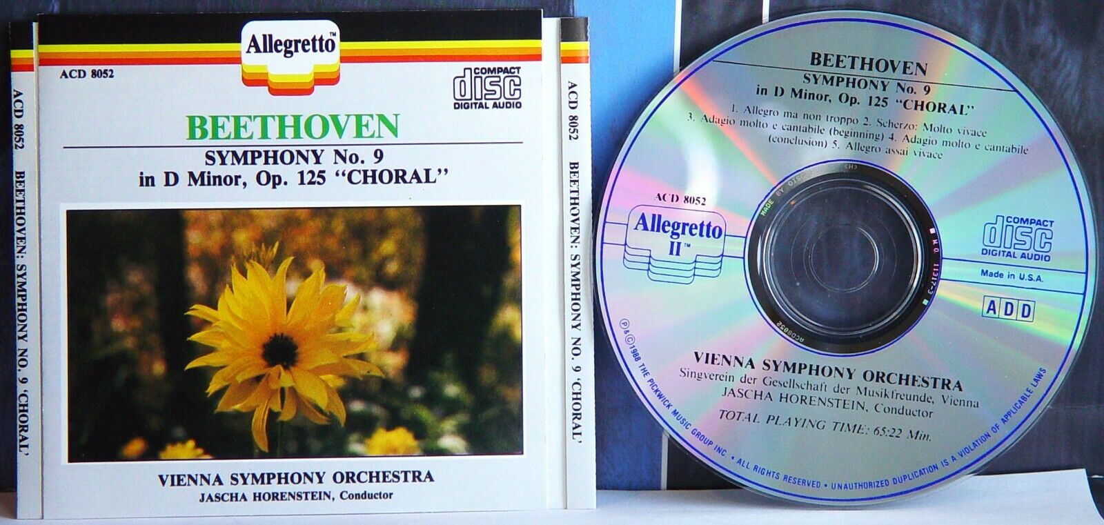 5 Classical CDs Beethoven Vivaldi Handel Ravel Chabrier Debussy Dukas Allegretto Без бренда - фотография #4