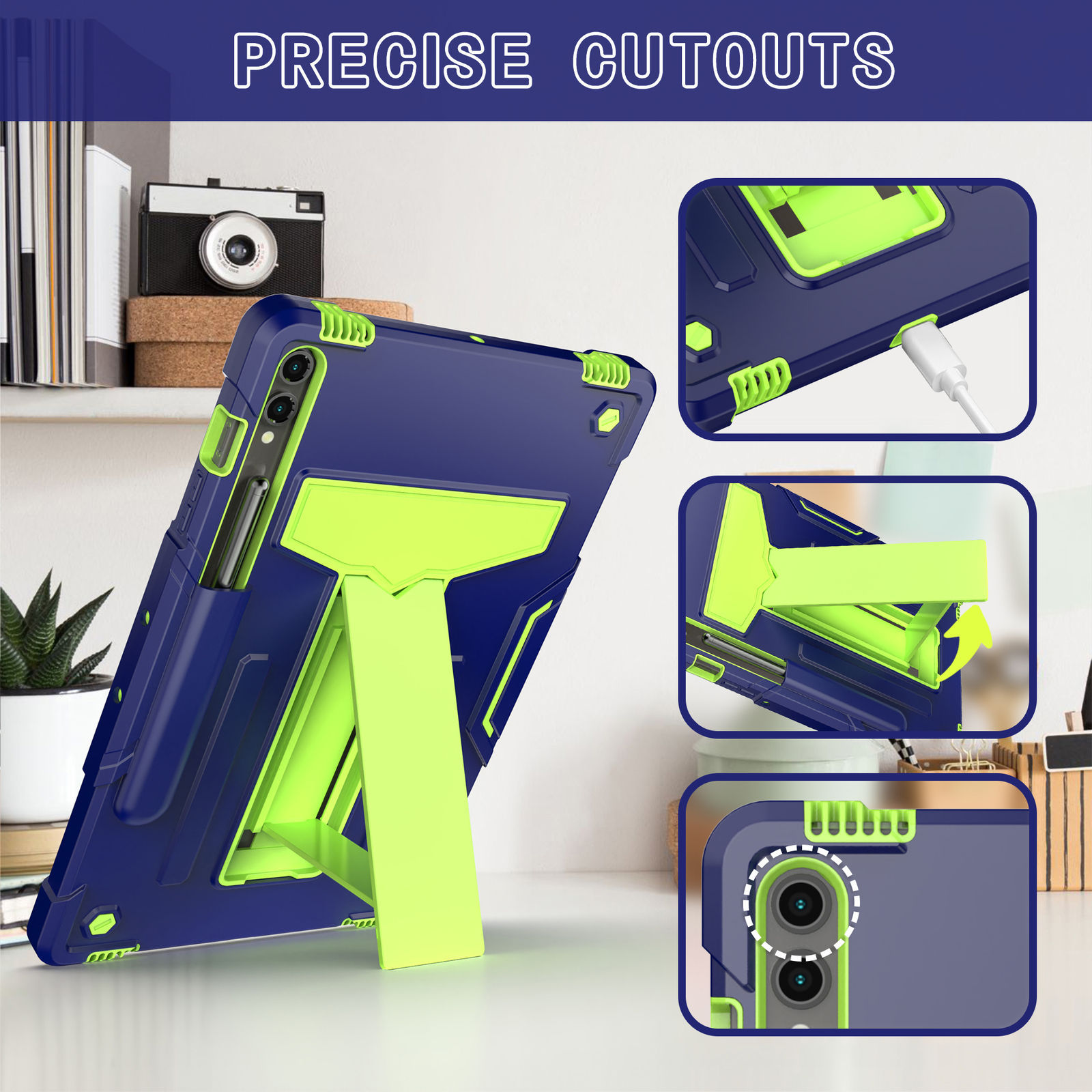 For Samsung Galaxy Tab S9+/FE+ X810/X818U Heavy Duty Stand Hybrid Case Cover Unbranded Does Not Apply - фотография #15