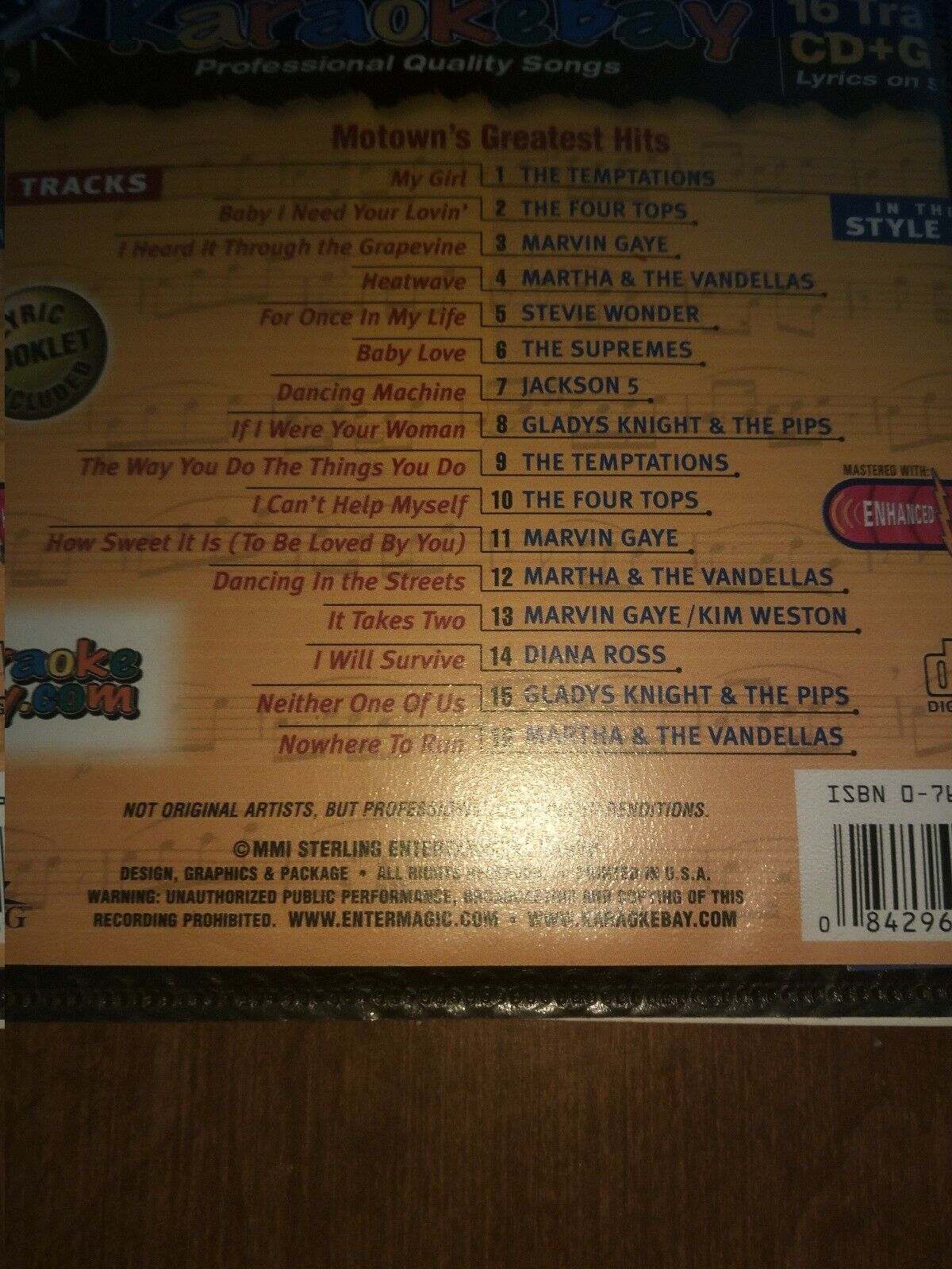 Karaoke Bay Karaoke Discs 6  Genres Rock -Pop-Soul-Duet-Motown-Party CD+G Karaoke Bay - фотография #7