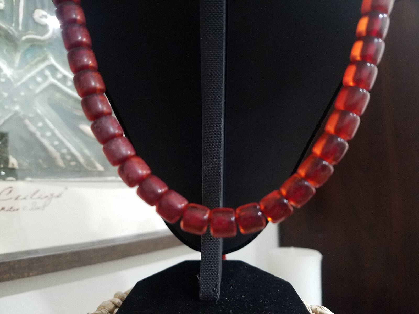 Stunning artisan SET of 4 necklaces Tibetan amber bakelite stone quartz Unbranded - фотография #11