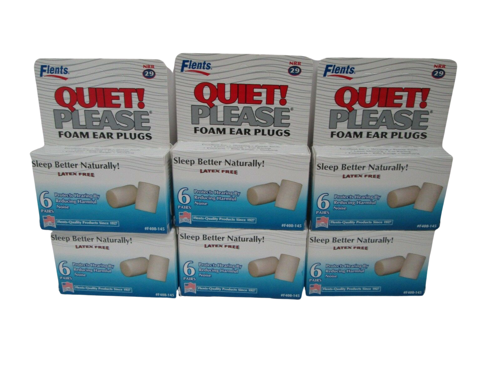 FLENTS QUIET PLEASE FOAM EAR PLUGS - 6 Boxes  Flents Flents Quiet Please Foam Ear Plugs